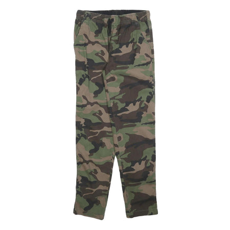 WONDER NATION Boys Cotton Blend Slim Camouflage Trousers W28 L30 Drawstring