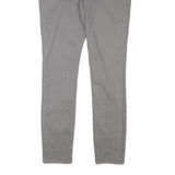 TED BAKER Womens Slim Grey Denim Slim Jeans W30 L28 Studded Detail Zip