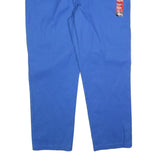 DICKIES Mens Cotton Blend Blue Regular Fit Straight Leg Trousers W44 L32