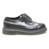 DR MARTENS Womens 6 Black Leather Brogue Shoes Lace-Up Casual Oxford