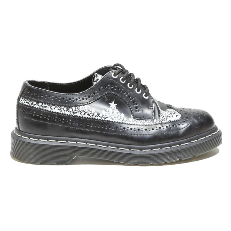 DR MARTENS Womens 6 Black Leather Brogue Shoes Lace-Up Casual Oxford