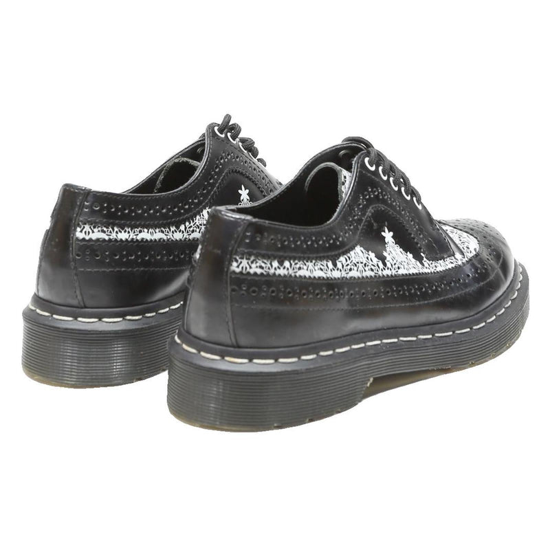 DR MARTENS Womens 6 Black Leather Brogue Shoes Lace-Up Casual Oxford