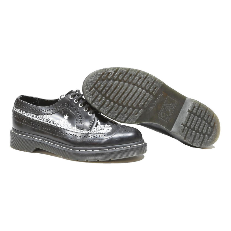 DR MARTENS Womens 6 Black Leather Brogue Shoes Lace-Up Casual Oxford