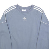 ADIDAS Womens Blue Crew Neck S Sweatshirt Cotton Blend Casual Classic Style