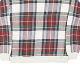 TOMMY HILFIGER Mens White & Red Patterned Jumper Crew Neck M Cotton Blend