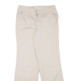 DKNY Womens Cotton Blend Beige Regular Fit Straight Leg Trousers W28 L30