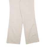 DKNY Womens Cotton Blend Beige Regular Fit Straight Leg Trousers W28 L30