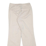 DKNY Womens Cotton Blend Beige Regular Fit Straight Leg Trousers W28 L30