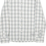 LEVI'S Mens White & Grey Check Shirt S Cotton Long Sleeve Casual