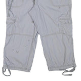 OP Womens Shorts Grey Cargo Casual L W31 Cotton Blend Utility Pocketed