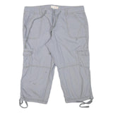 OP Womens Shorts Grey Cargo Casual L W31 Cotton Blend Utility Pocketed