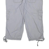 OP Womens Shorts Grey Cargo Casual L W31 Cotton Blend Utility Pocketed