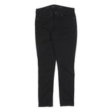LEVI'S Womens Slim Black Denim Cotton Blend Zip Jeans W30 L32 Stylish Comfort