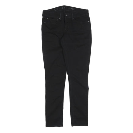 LEVI'S Womens Slim Black Denim Cotton Blend Zip Jeans W30 L32 Stylish Comfort