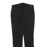 LEVI'S Womens Slim Black Denim Cotton Blend Zip Jeans W30 L32 Stylish Comfort