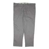 DICKIES Mens Regular Fit Grey Cotton Blend Zip Trousers W44 L31 Workwear