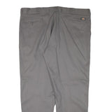 DICKIES Mens Regular Fit Grey Cotton Blend Zip Trousers W44 L31 Workwear