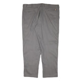 DICKIES Mens Regular Fit Grey Cotton Blend Zip Trousers W44 L31 Workwear