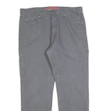 DICKIES Mens Grey Cotton Blend Regular Fit Straight Leg Trousers W36 L30