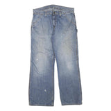 CARHARTT Mens Regular Blue Denim Jeans W36 L32 Workwear Straight Fit Cotton