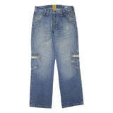 YRB NYC Mens Jeans Blue Regular Straight Denim Medium W36 L35 Utility Pockets