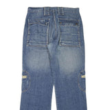 YRB NYC Mens Jeans Blue Regular Straight Denim Medium W36 L35 Utility Pockets