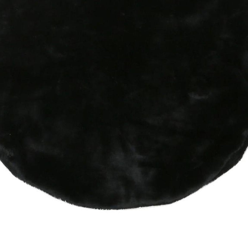 Womens Black Faux Fur Jacket S Polyester Blend Sleeveless Plain Soft Warm