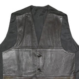 Mens Black Polyester Blend Button Jacket L Plain Button Closure Stylish