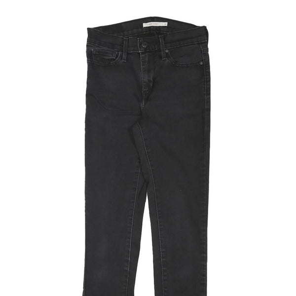 LEVI'S Womens Slim Black Denim Slim Fit Skinny Jeans W25 L28 Comfortable Stretch