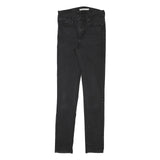 LEVI'S Womens Slim Black Denim Slim Fit Skinny Jeans W25 L28 Comfortable Stretch