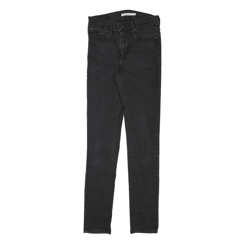 LEVI'S Womens Slim Black Denim Slim Fit Skinny Jeans W25 L28 Comfortable Stretch