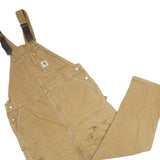 CARHARTT Mens Beige Cotton Dungarees Loose Fit Plain 3XL W46 L34 Heavy Duty