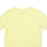 PUMA Mens Yellow Crew Neck Short Sleeve T-Shirt M Cotton Blend Logo Print