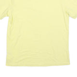 PUMA Mens Yellow Crew Neck Short Sleeve T-Shirt M Cotton Blend Logo Print