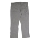 DICKIES Mens Cotton Grey Regular Straight Trousers W40 L30 Workwear Utility Zip