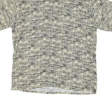 PIERRE CARDIN Mens Grey & Beige Printed Cotton Blend Shirt L Casual Summer
