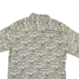 PIERRE CARDIN Mens Grey & Beige Printed Cotton Blend Shirt L Casual Summer