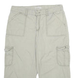 ST JOHN'S BAY Womens Beige Cotton Blend Cargo Shorts UK 14 W34 Casual Relaxed