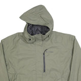 COLUMBIA Womens Green Outdoor Jacket XL Polyester Blend Plain Hooded Zip