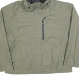 COLUMBIA Womens Green Outdoor Jacket XL Polyester Blend Plain Hooded Zip