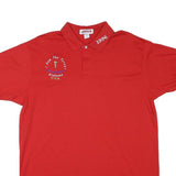 JERZEES Mens Red 1996 Embroidered Cotton Blend Polo Shirt XL Casual Classic Fit