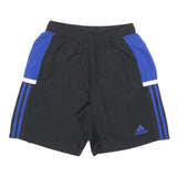 ADIDAS Mens Black & Blue Sports Shorts M W28 Polyester Athletic