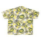 IFZON Mens Yellow & Green Pattern Short Sleeve Shirt XL Cotton Blend Casual