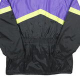 Mens Black & Purple Colourblock Zip Jacket XL Polyamide Blend Outdoor Sportswear