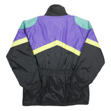 Mens Black & Purple Colourblock Zip Jacket XL Polyamide Blend Outdoor Sportswear