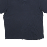 NAUTICA Mens Navy Blue Short Sleeve Plain Polo Shirt L Cotton Casual