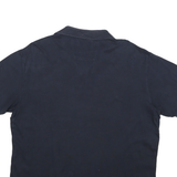 NAUTICA Mens Navy Blue Short Sleeve Plain Polo Shirt L Cotton Casual