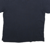 NAUTICA Mens Navy Blue Short Sleeve Plain Polo Shirt L Cotton Casual