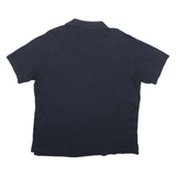 NAUTICA Mens Navy Blue Short Sleeve Plain Polo Shirt L Cotton Casual