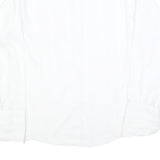 HATHAWAY Mens White Cotton Blend Shirt L Classic Fit Button Collar Long Sleeve
